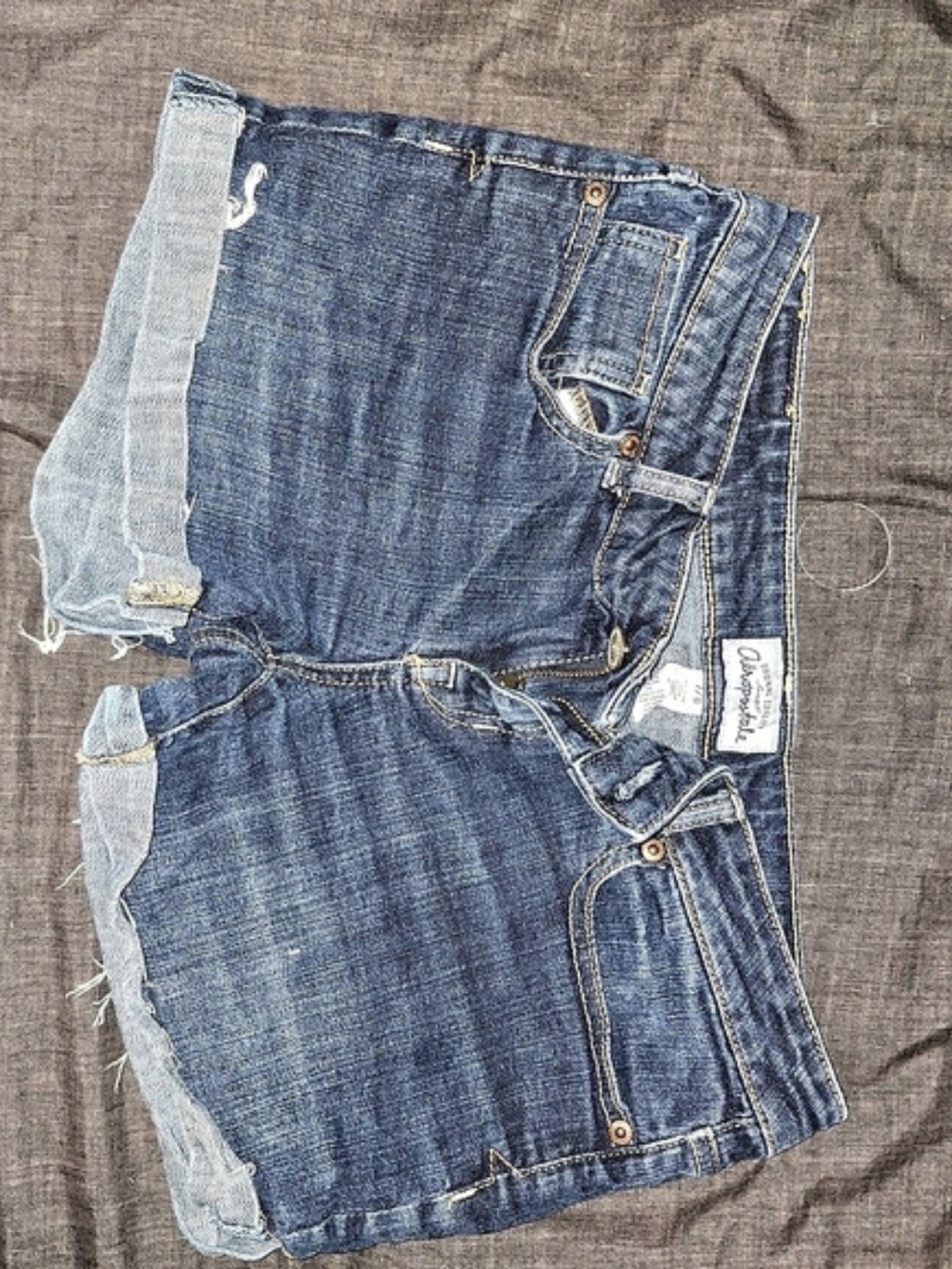 Women's Distressed Denim Jean Shorts in Blue